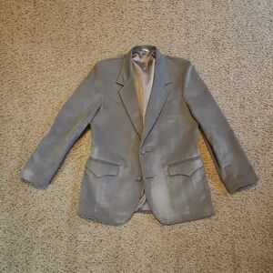 Pioneer Wear Blazer 42R Corduroy Elbow Patch Rancher Jacket ROCKABILLY Gray